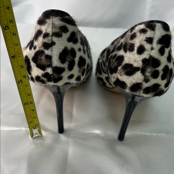 Jimmy Choo Leopard Print Heels with Black Accents - Picture 7 of 12